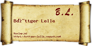 Böttger Lelle névjegykártya